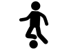 サッカー - 無料ピクトグラム｜白黒イラスト