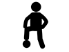 サッカー - 無料ピクトグラム｜白黒イラスト