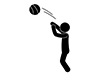 Basketball-Free Pictograms | Black and White Illustrations