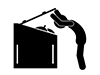 Garbage hunter | Hunger | Find leftovers-Free pictograms | Black and white illustrations