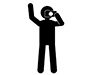 Take a photo | Photographer | Take a photo at a resort-free pictogram | Black and white illustrations