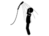 Take a shower | Take a bath | Refresh-Free pictograms | Black and white illustrations