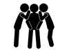 Teach secrets | Speak badly | Speak in a small voice-Free pictograms | Black and white illustrations