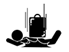 Crushed | Weight falls | Pechanko ―― Free pictogram ｜ Black and white illustration