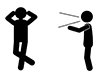 People who ignore people even if they talk to them | Indifference | Bad attitude-Free pictograms | Black and white illustrations