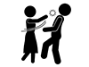 Slap | Cheating | Binta-Free Pictograms | Black and White Illustrations