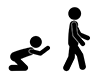 Ask people | Begging | Asking for help-Free pictograms | Black and white illustrations