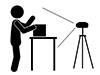 Taken with video | Introduction of popular products | YouTuber-Free pictograms | Black and white illustrations