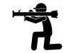 Launch missiles | War | Cannons | Rockets-Free pictograms | Black and white illustrations