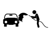 自分の車  - 無料ピクトグラム｜白黒イラスト